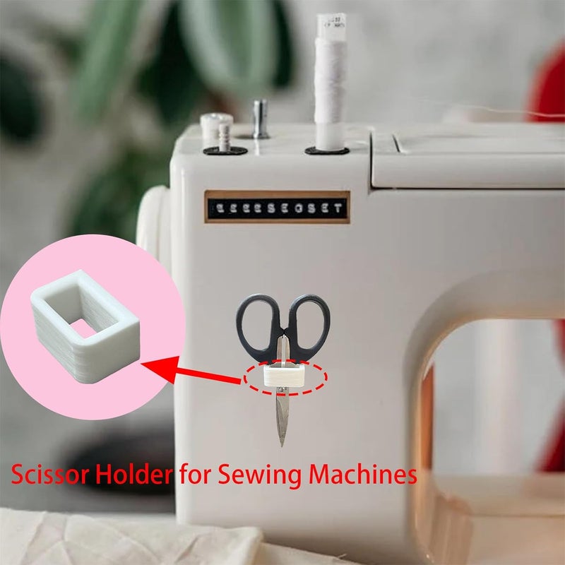spansee 4 PCS Scissor Holder for Sewing Machines, Sewing Machine Scissor Mount, Sewing Accessories, Craft Tool (Includes Sticky Strips) - Image 2